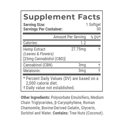 CBD Softgels with Melatonin & CBN for Sleep