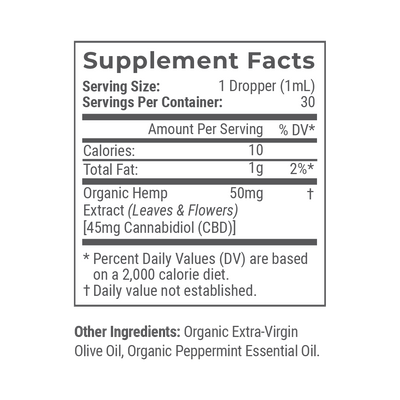 Tranquil Mint: Organic Broad Spectrum CBD Tincture