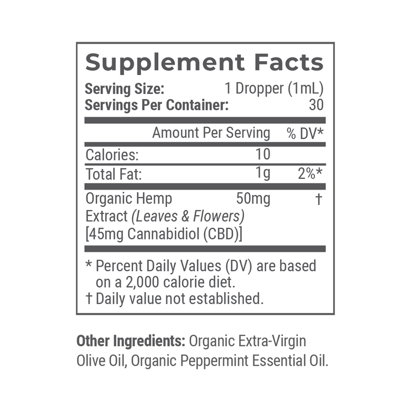 Tranquil Mint: Organic Broad Spectrum CBD Tincture